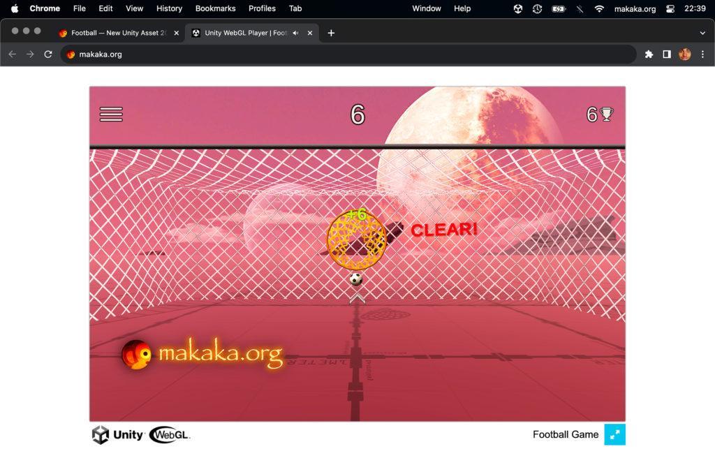 Football — Unity Asset — Soccer — WebGL on Desktop: Windows and macOS