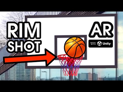 AR Basketball 🏀 #4 — Unity Asset — Rimshot — ARKit/ARCore: AR Foundation #Unity #Unity3D #AR #shorts