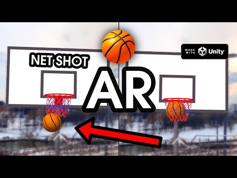 AR Basketball 🏀 #5 — Unity Asset — Net Shot — ARKit/ARCore/AR Foundation #Unity #Unity3D #AR #shorts