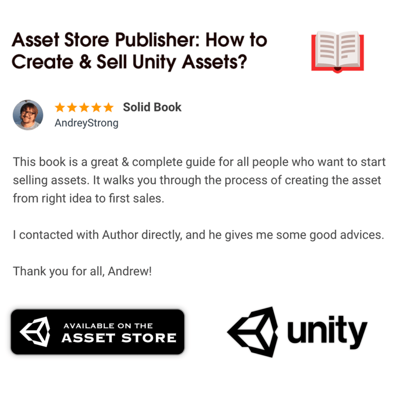 Review for Publisher Book — Unity Asset Store